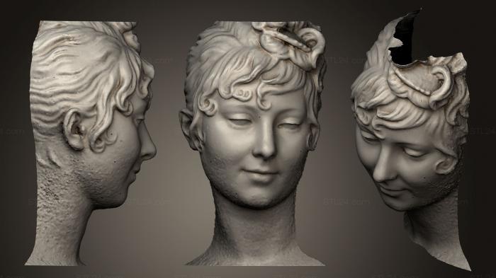 Busts and heads antique and historical (Portrait of a Young Woman, BUSTA_0482) 3D models for cnc