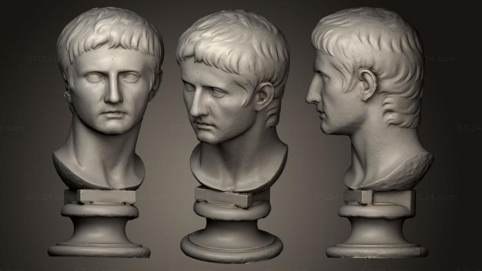 Бюсты и головы античные и исторические (Император Август, BUSTA_0517) 3D модель для ЧПУ станка