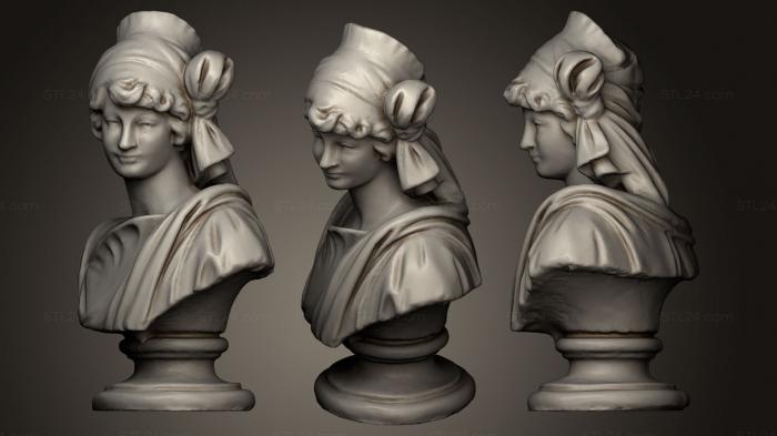 Busts and heads antique and historical (Woman Bust Statue Scan, BUSTA_0571) 3D models for cnc