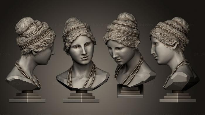 Бюсты и головы античные и исторические (Бюст Афродиты, BUSTA_0576) 3D модель для ЧПУ станка