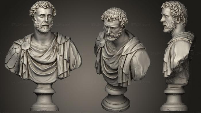 Busts and heads antique and historical (Antoninus Pius Inv 22, BUSTA_0592) 3D models for cnc
