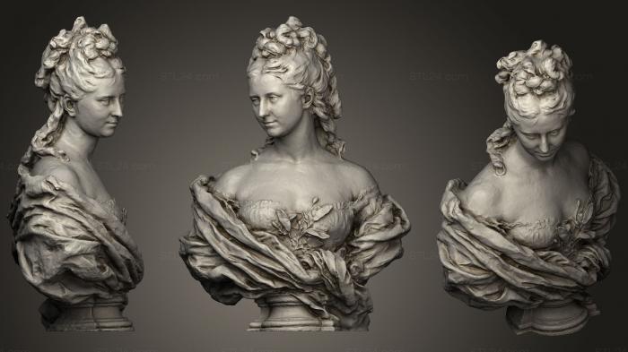 Бюсты и головы античные и исторические (Бюст баронессы Сипьер, BUSTA_0609) 3D модель для ЧПУ станка