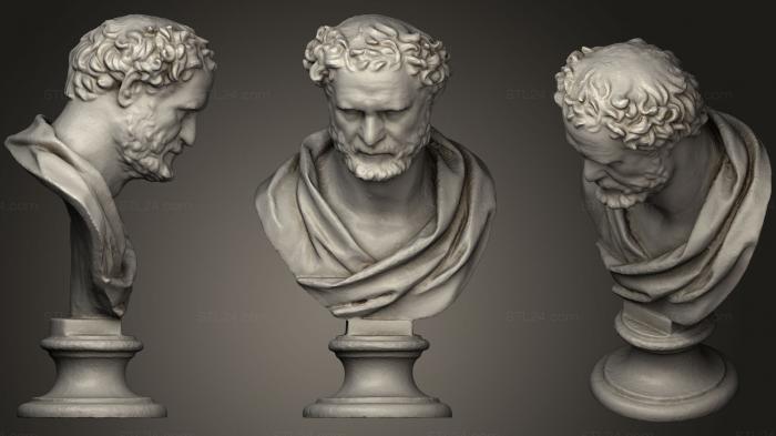 Busts and heads antique and historical (Busto de Empdocles V 152, BUSTA_0619) 3D models for cnc