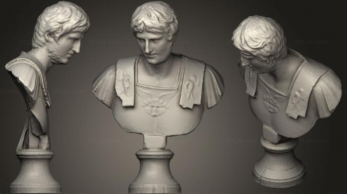 Бюсты и головы античные и исторические (Busto de Galieno V 180, BUSTA_0620) 3D модель для ЧПУ станка