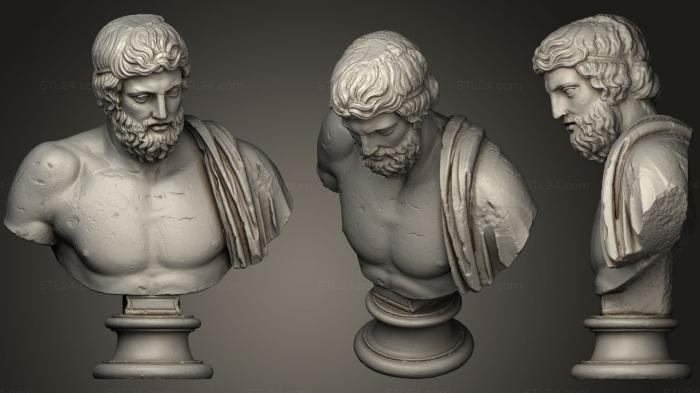Busts and heads antique and historical (Colossal bust cd Eretteo, BUSTA_0631) 3D models for cnc