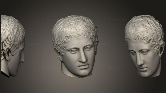 Бюсты и головы античные и исторические (Discoforo altorilievo, BUSTA_0642) 3D модель для ЧПУ станка