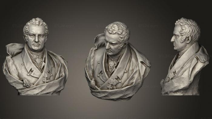 Бюсты и головы античные и исторические (Мухин Ефрем Осипович, BUSTA_0645) 3D модель для ЧПУ станка