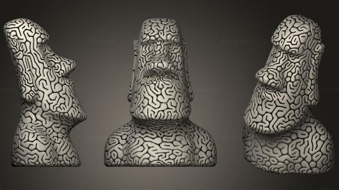 Busts and heads antique and historical (lors  Infinite Pattern  Moai By Dizingof2, BUSTA_0665) 3D models for cnc