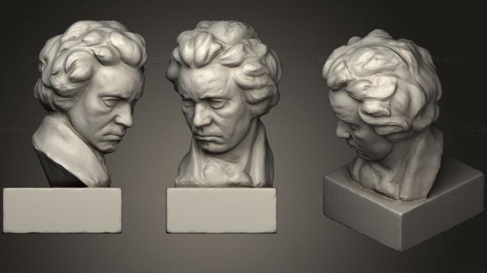 Busts and heads antique and historical (Ludwig Van Beethoven, BUSTA_0666) 3D models for cnc