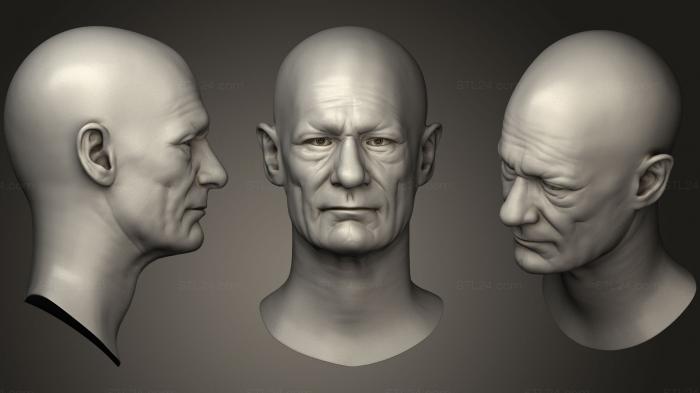 Busts and heads antique and historical (Male Head Sculpt 03, BUSTA_0669) 3D models for cnc