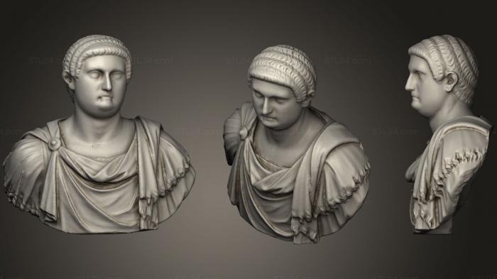 Busts and heads antique and historical (Marcus Salvius Otho, BUSTA_0675) 3D models for cnc