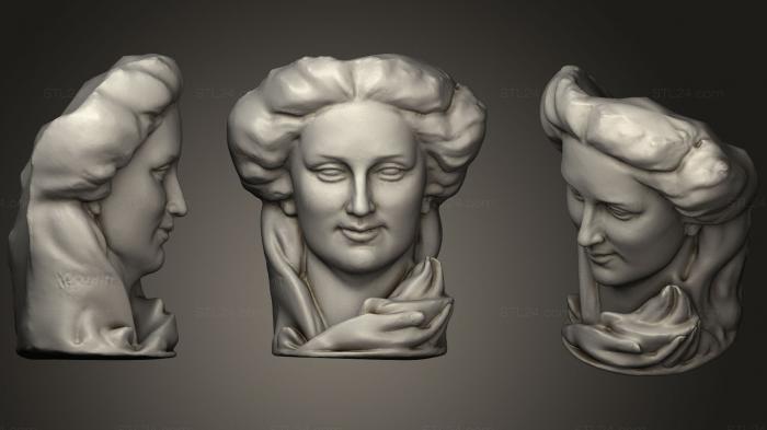 Busts and heads antique and historical (Maurice Xhrouets Woman Head Statue, BUSTA_0678) 3D models for cnc