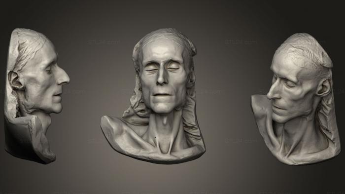 Бюсты и головы античные и исторические (Mscara mortuoria де Андреа Аппиани, BUSTA_0683) 3D модель для ЧПУ станка