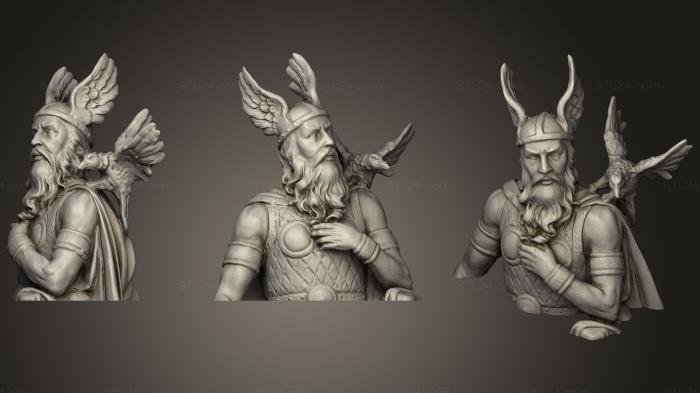 Busts and heads antique and historical (Odin Sculpture (Top Part), BUSTA_0692) 3D models for cnc