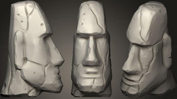 Busts and heads antique and historical (Rocket Pig Games Stone Head, BUSTA_0702) 3D models for cnc
