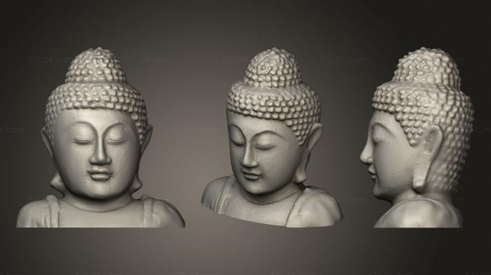 Busts and heads antique and historical (Head Of A Buddha, BUSTA_0762) 3D models for cnc