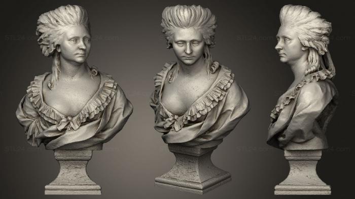 Busts and heads antique and historical (Bust Of Angelique D Hannetaire, BUSTA_0775) 3D models for cnc
