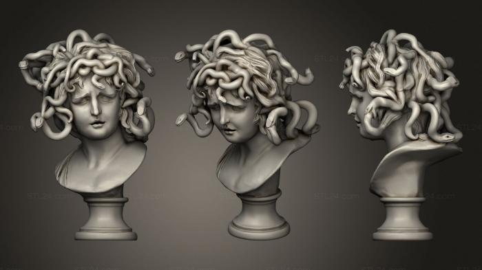 Busts and heads antique and historical (Bust of medusa at the musei capitolini rome 1, BUSTA_0776) 3D models for cnc