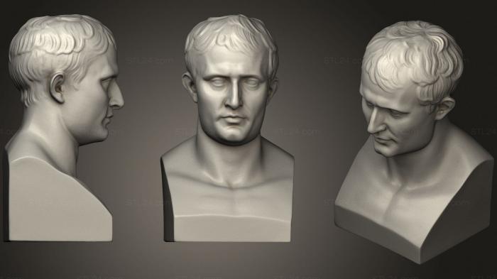 Бюсты и головы античные и исторические (Бюст Наполеона, BUSTA_0777) 3D модель для ЧПУ станка