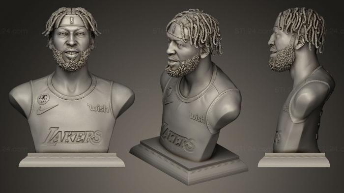 Busts and bas-reliefs of famous people (Anthony Davis finals look, BUSTC_0026) 3D models for cnc
