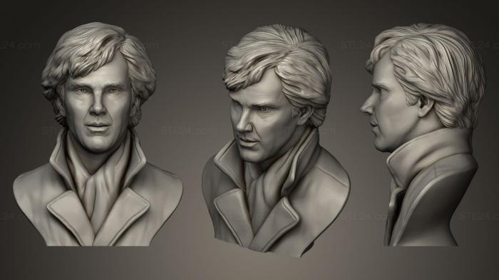 Busts and bas-reliefs of famous people (Benedict Cumberbatch, BUSTC_0047) 3D models for cnc