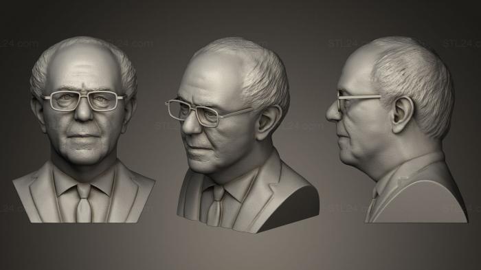 Бюсты и барельефы известных личностей (Голова Берни Сандерса, BUSTC_0053) 3D модель для ЧПУ станка