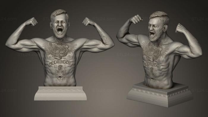 Busts and bas-reliefs of famous people (Conor Anthony McGregor, BUSTC_0118) 3D models for cnc