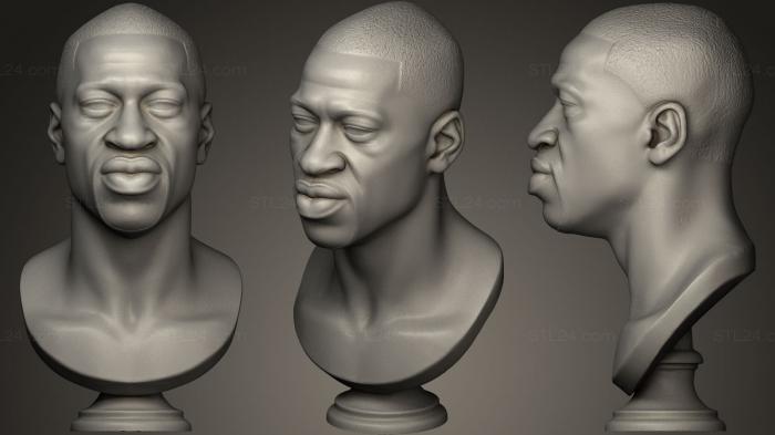 Busts and bas-reliefs of famous people (George Floyd Memorial, BUSTC_0213) 3D models for cnc