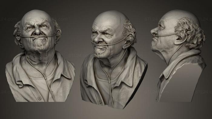 Busts and bas-reliefs of famous people (Hector Salamanca from Breaking Bad, BUSTC_0242) 3D models for cnc