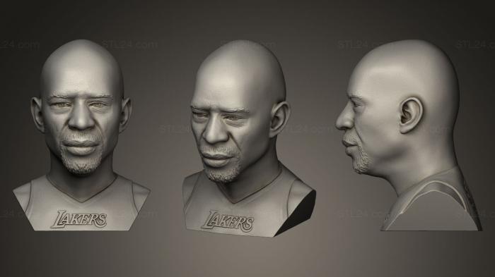 Busts and bas-reliefs of famous people (Kareem Abdul Jabbar, BUSTC_0330) 3D models for cnc
