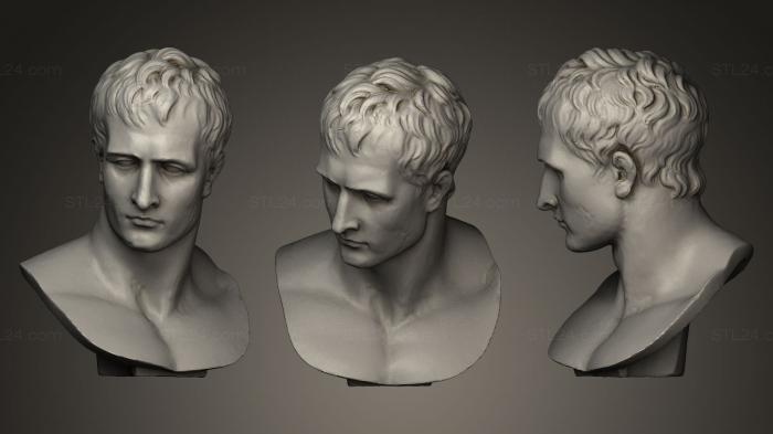 Бюсты и барельефы известных личностей (Наполеон Бонапарт молодой, BUSTC_0447) 3D модель для ЧПУ станка