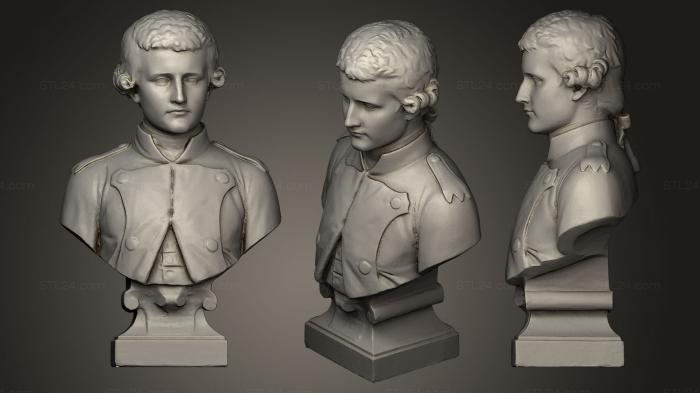 Busts and bas-reliefs of famous people (Napolon Bonaparte en 1780, BUSTC_0450) 3D models for cnc