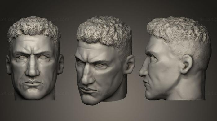 Busts and bas-reliefs of famous people (Punisher inspiritedFigure Head, BUSTC_0509) 3D models for cnc