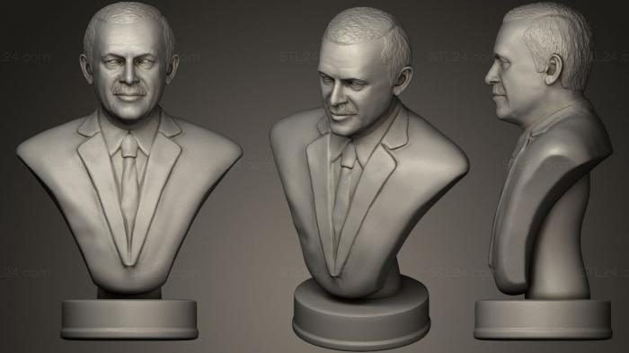 Бюсты и барельефы известных личностей (Реджеп Тайип Эрдоган, BUSTC_0517) 3D модель для ЧПУ станка