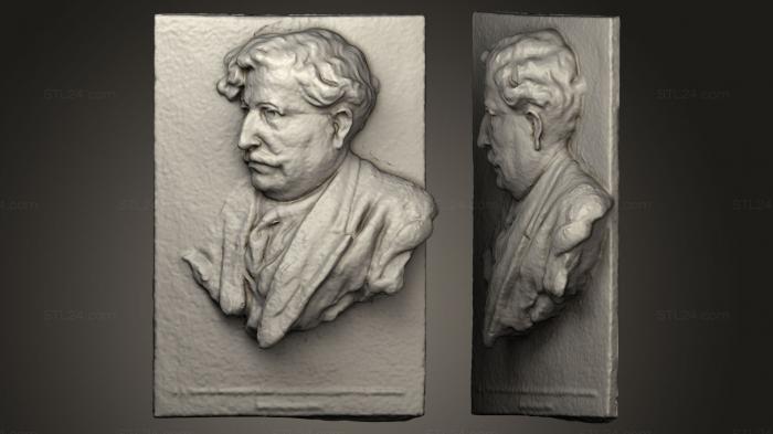 Busts and bas-reliefs of famous people (Retrato a D Antonio Flores de Lemus, BUSTC_0520) 3D models for cnc