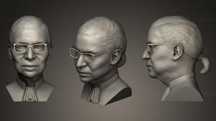 Busts and bas-reliefs of famous people (Ruth Bader Ginsburg, BUSTC_0543) 3D models for cnc