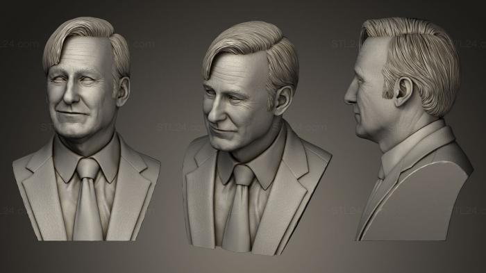 Busts and bas-reliefs of famous people (Saul Goodman aka Jimmy McGill from Breaking BadBett, BUSTC_0552) 3D models for cnc