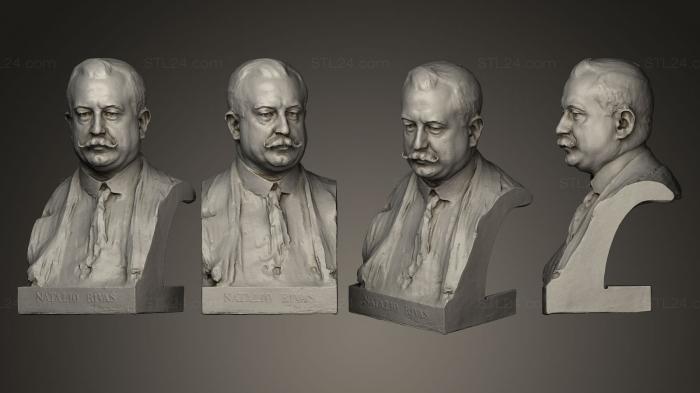 Бюсты и барельефы известных личностей (Наталио Ривас Сантьяго, BUSTC_0709) 3D модель для ЧПУ станка