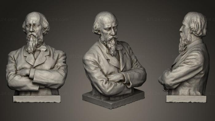 Busts and bas-reliefs of famous people (Nekrasov Nikolay Alekseevich 1821 1878, BUSTC_0711) 3D models for cnc