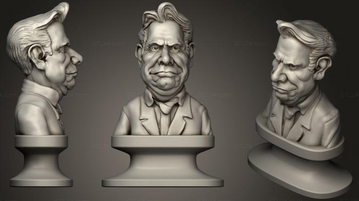 Бюсты и барельефы известных личностей (Бюст президента Бразилии Фернандо Энрике Кардозу, BUSTC_0769) 3D модель для ЧПУ станка
