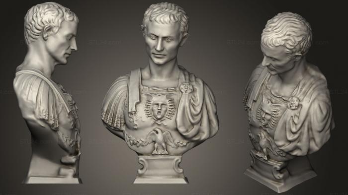 Busts and bas-reliefs of famous people (Caesar Bust Solidified, BUSTC_0774) 3D models for cnc