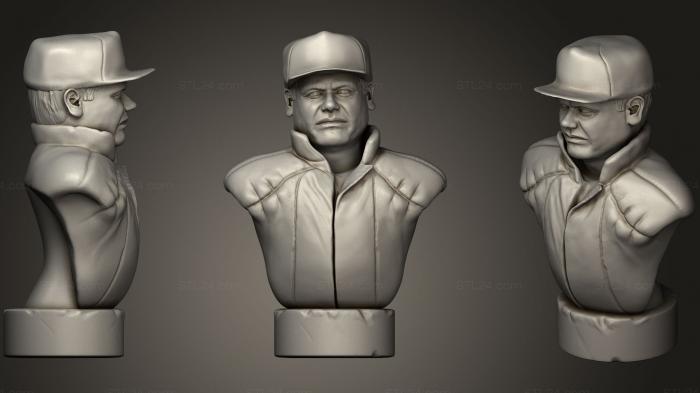 Busts and bas-reliefs of famous people (El Chapo portrait bust sculpture, BUSTC_0790) 3D models for cnc