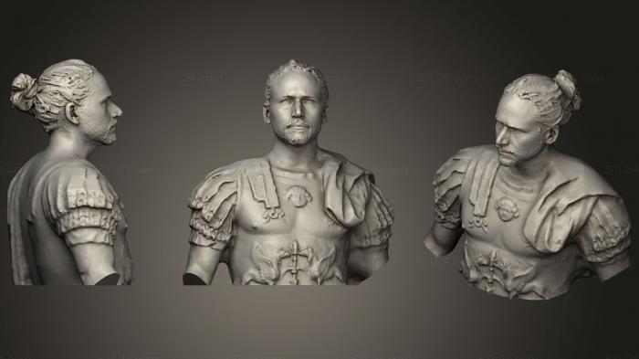 Бюсты и барельефы известных личностей (Вудтраян Император, BUSTC_0850) 3D модель для ЧПУ станка