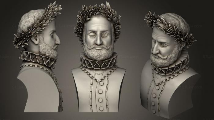 Busts and bas-reliefs of famous people (Luis Vaz De Camoes OB, BUSTC_0877) 3D models for cnc