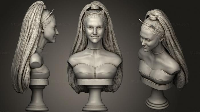 Бюсты и барельефы известных личностей (Ариана Гранде, BUSTC_0884) 3D модель для ЧПУ станка
