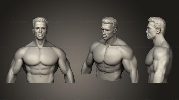 Busts and bas-reliefs of famous people (Arnold t 800 bust, BUSTC_0885) 3D models for cnc