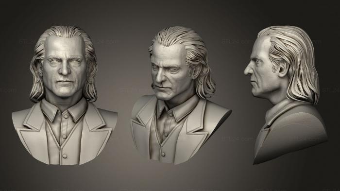 Busts and bas-reliefs of famous people (Busto Coringa Joaquin Phoenix, BUSTC_0903) 3D models for cnc
