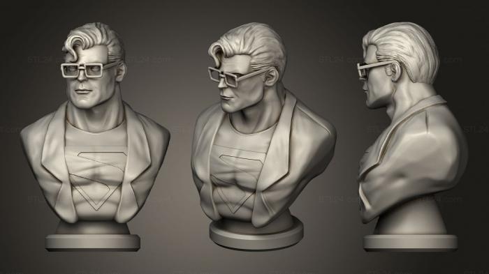 Busts and bas-reliefs of famous people (Clark Kent bust, BUSTC_0922) 3D models for cnc