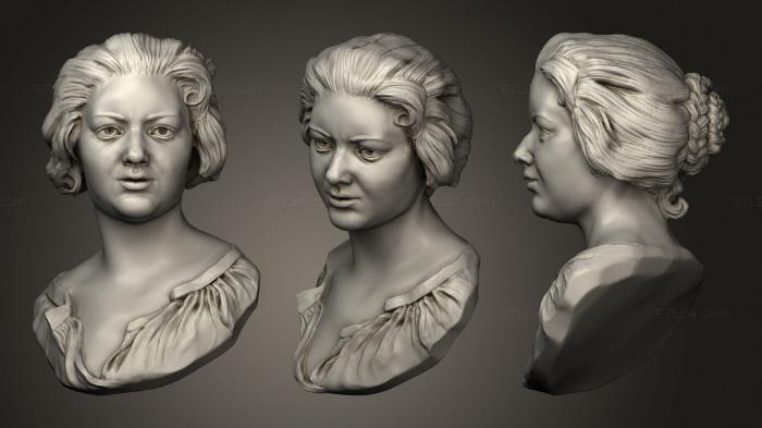Busts and bas-reliefs of famous people (Costanza Bonarelli bust, BUSTC_0928) 3D models for cnc