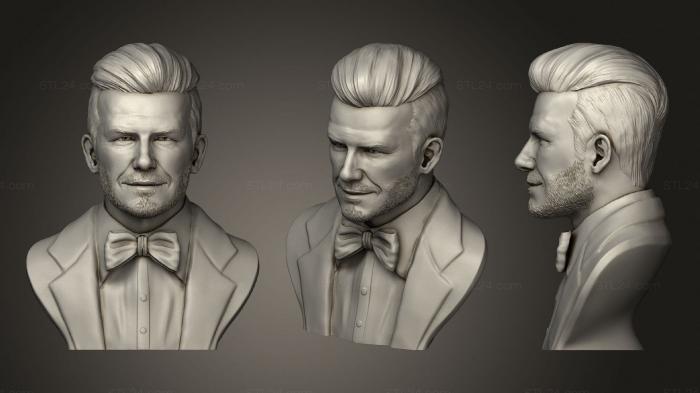 Busts and bas-reliefs of famous people (David Beckham Bust, BUSTC_0933) 3D models for cnc